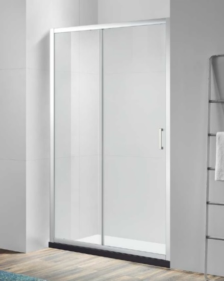 SEMI-FRAMELESS SHOWER ENCLOSURE: Glass Thickness 6mm Height 1900mm